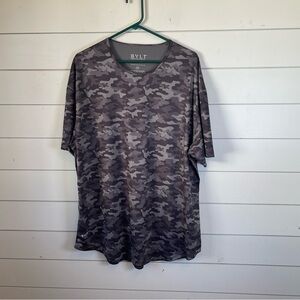 BYLT drop cut short sleeve performance shirt gray black camo men’s size XXL